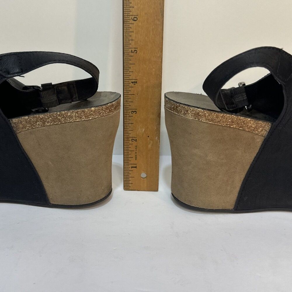 Pierre Dumas Women's Hester 14 Vegan Leather Black Platform Wedge 3.4” Heel 8.5M - Picture 8 of 8